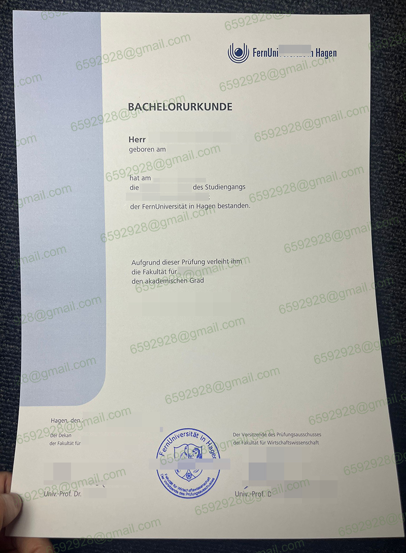FernUniversität in Hagen Bachelorurkunde