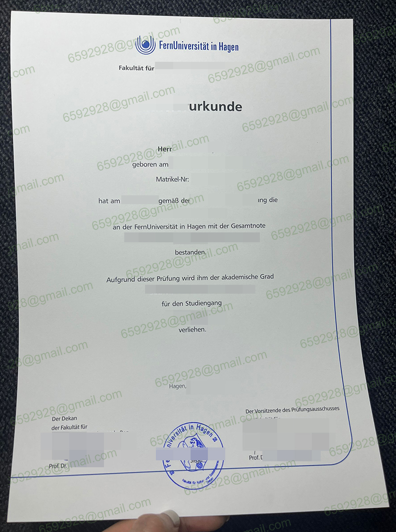 FernUniversität in Hagen Urkunde