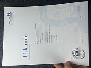 Goethe University Frankfurt Urkunde Muster