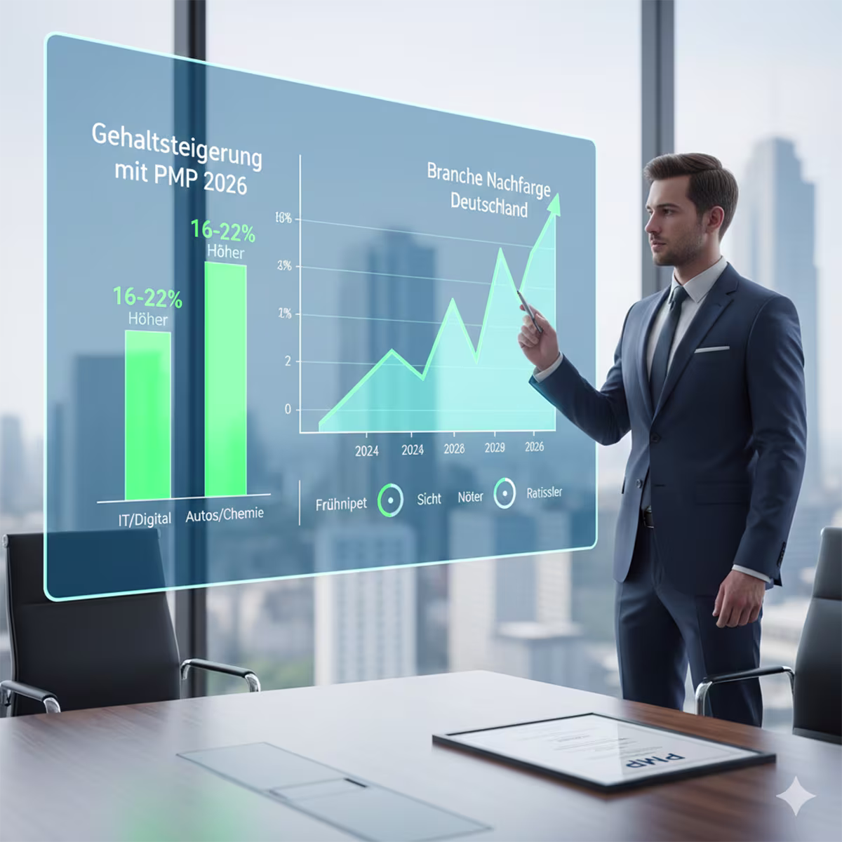Statistik zur PMP Zertifikat Anerkennung und Gehaltschancen auf dem deutschen Arbeitsmarkt