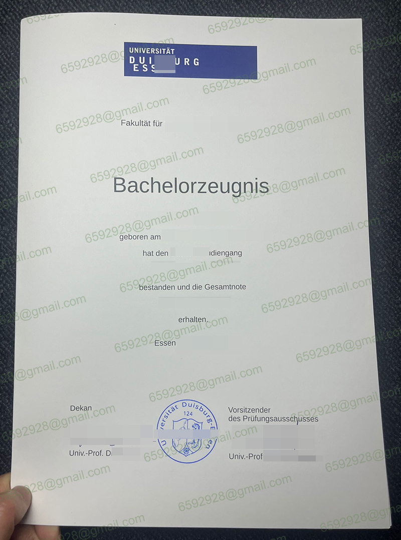 Universität Duisburg-Essen Bachelorzeugnis
