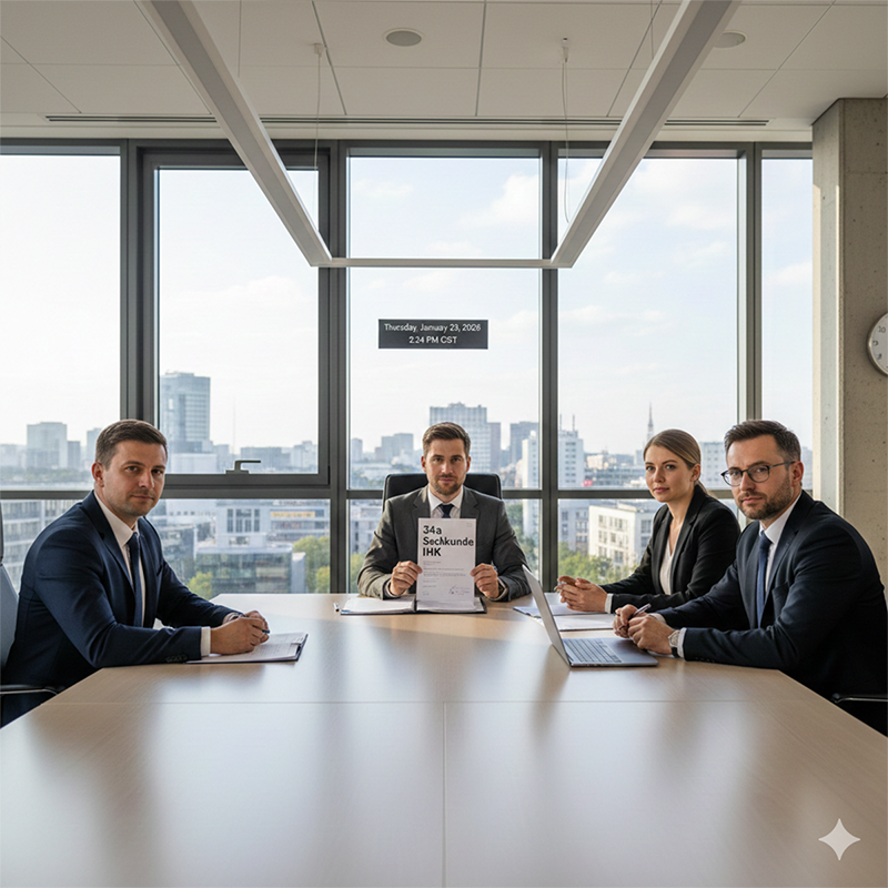 Vorstellungsgespräch mit Sachkundeprüfung §34a GewO