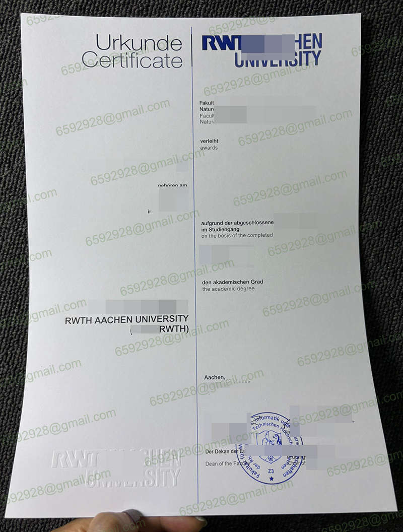RWTH Aachen University Urkunde