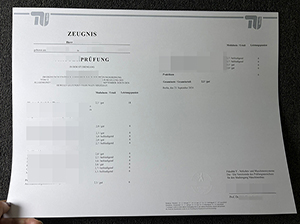 TU Berlin Zeugnis Muster