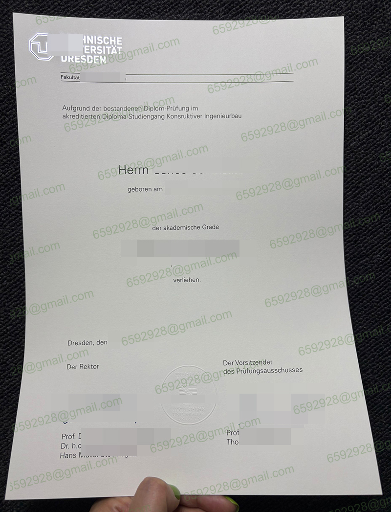 TU Dresden Urkunde