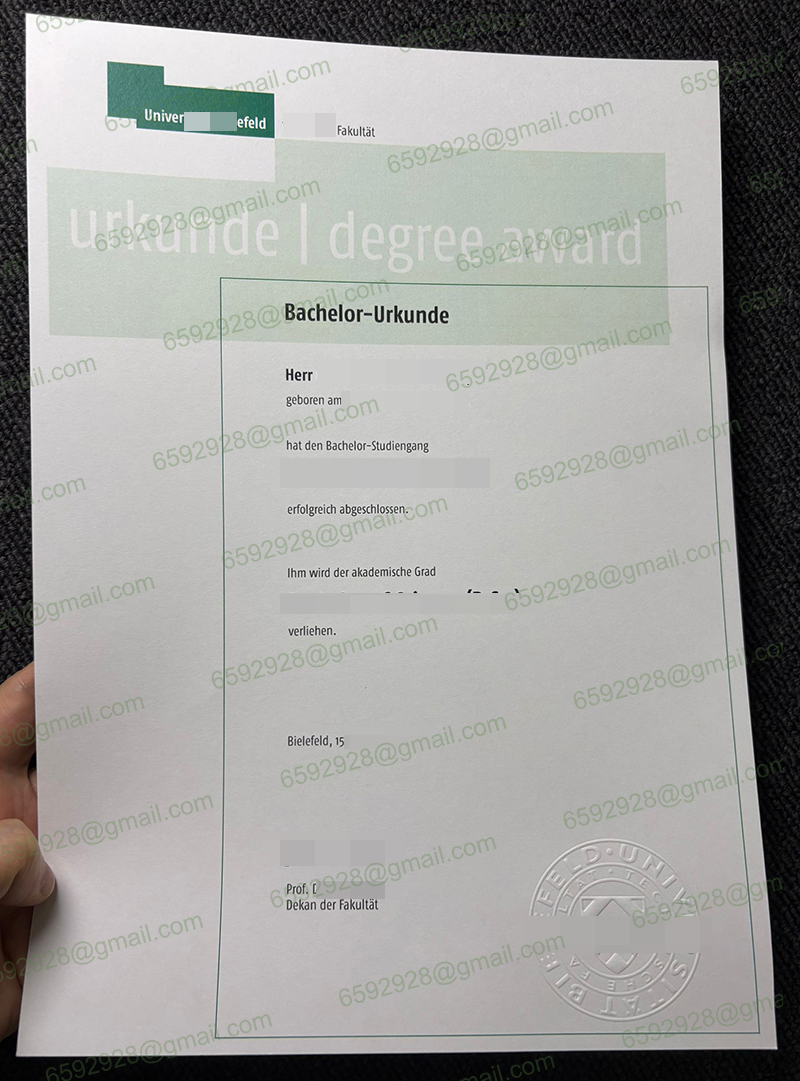 Universität Bielefeld Bachelorurkunde