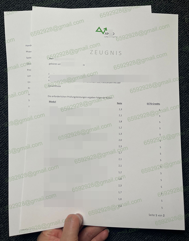 AKAD University Zeugnis
