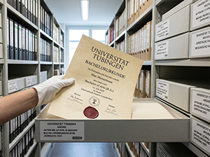 Archivierung einer Bachelorurkunde der Universität Tübingen-1