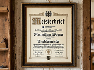 Deutscher Meisterbrief im Tischlerhandwerk-1