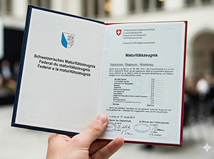 Ein stolzer Moment Das Schweizerische Maturitätszeugnis in Händen-1