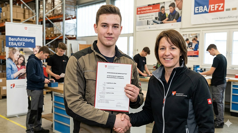 Erfolgreicher Abschluss der EBA-Lehre in der Logistik