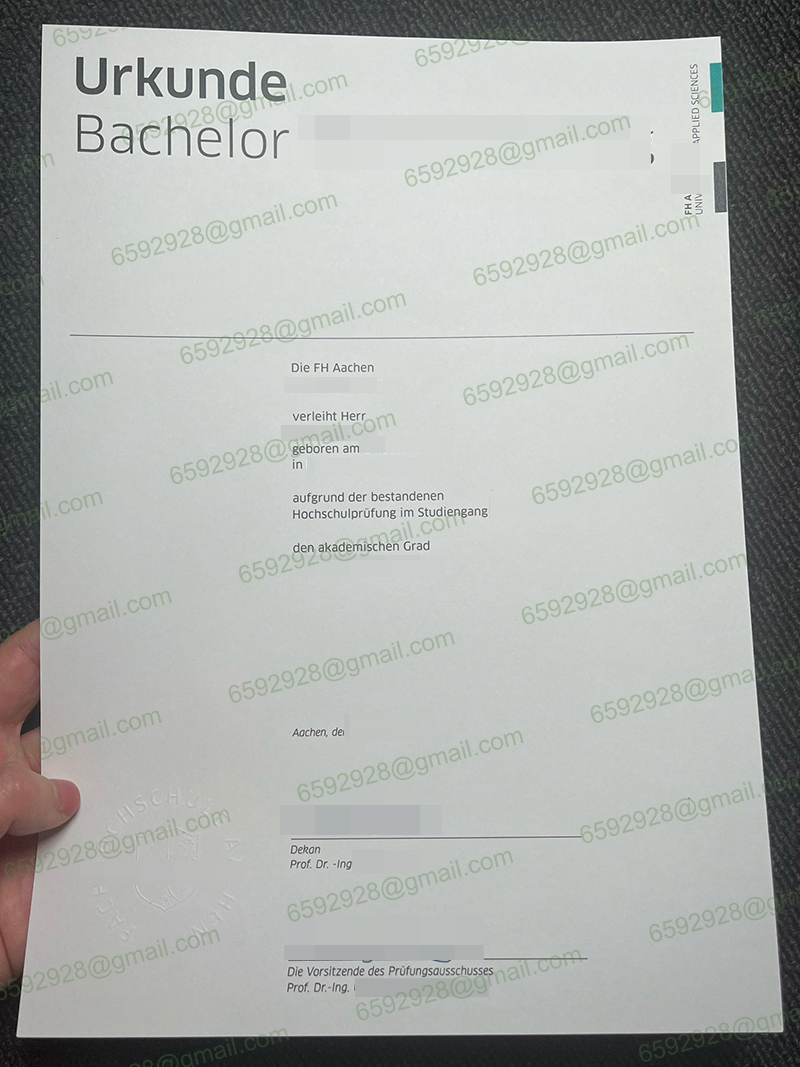 FH Aachen Bachelorurkunde