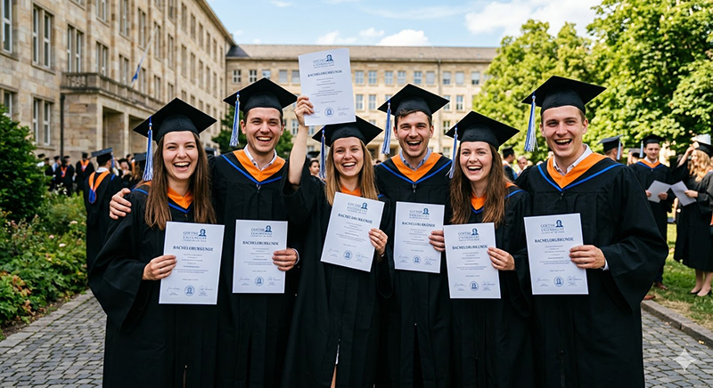 Feierliche Übergabe der Bachelorurkunden