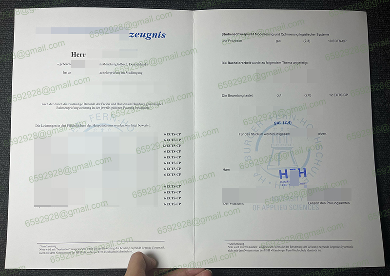 Hamburger Fern-Hochschule Zeugnis