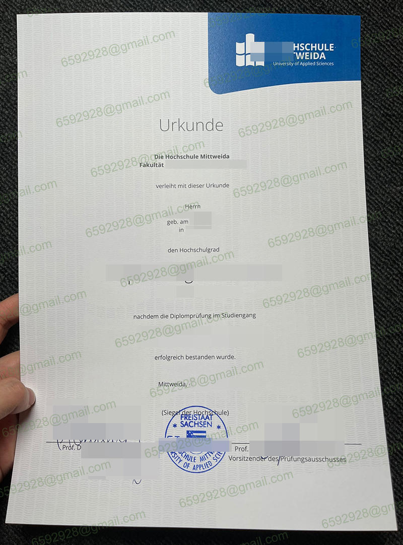 Hochschule Mittweida Urkunde