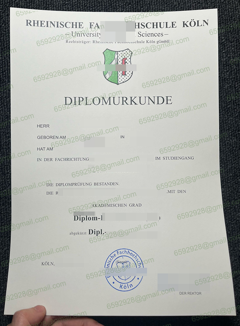 RH Köln diplomurkunde