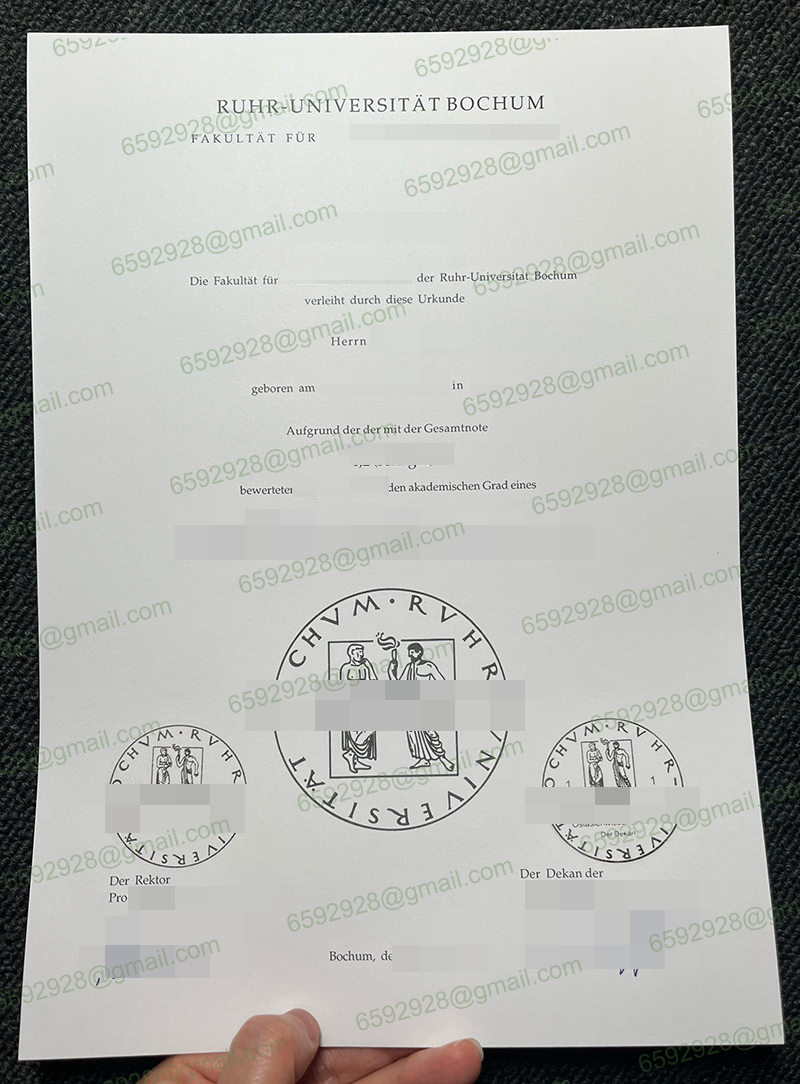 Ruhr-Universität Bochum Urkunde