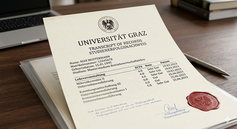 Studienerfolgsnachweis der Universität Graz