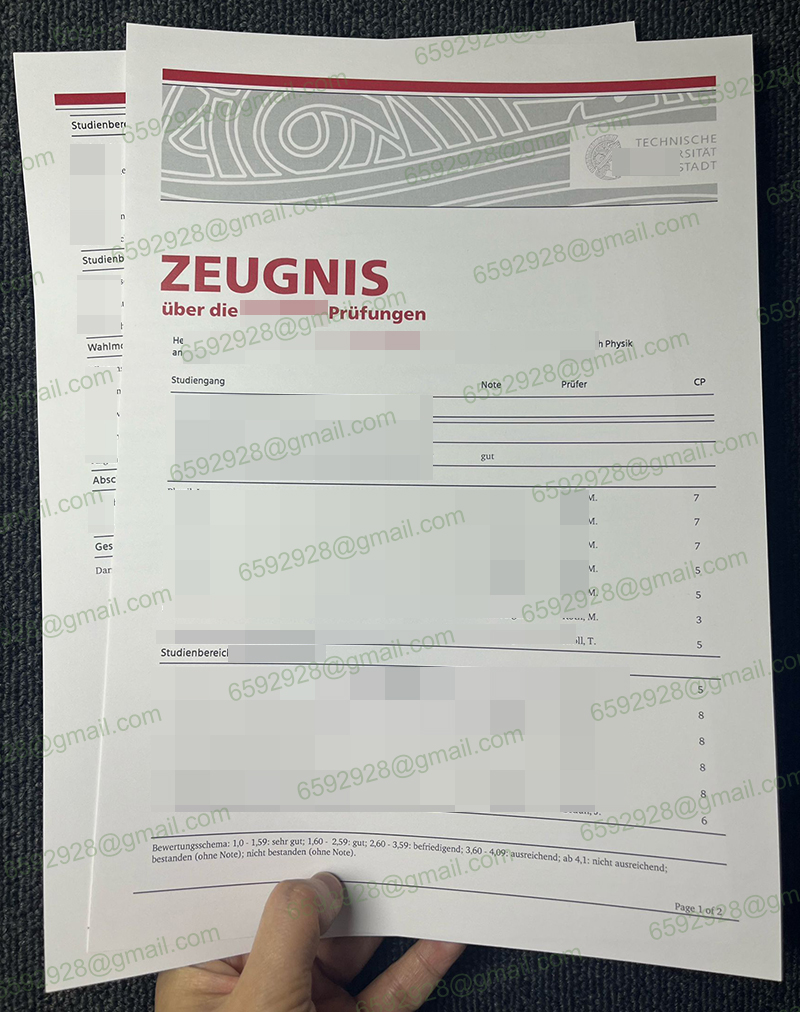 TU Darmstadt Zeugnis