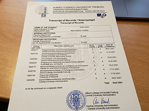 Transcript of Records der Albert-Ludwigs-Universität Freiburg-1