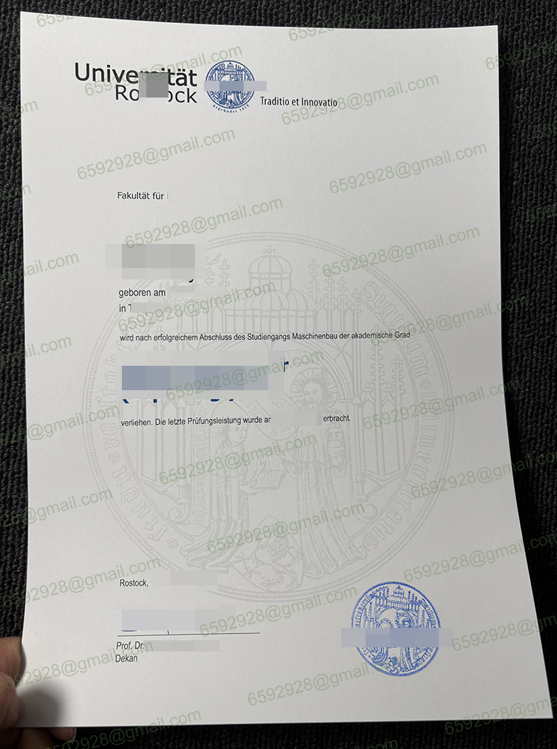 Universitaet Rostock Urkunde