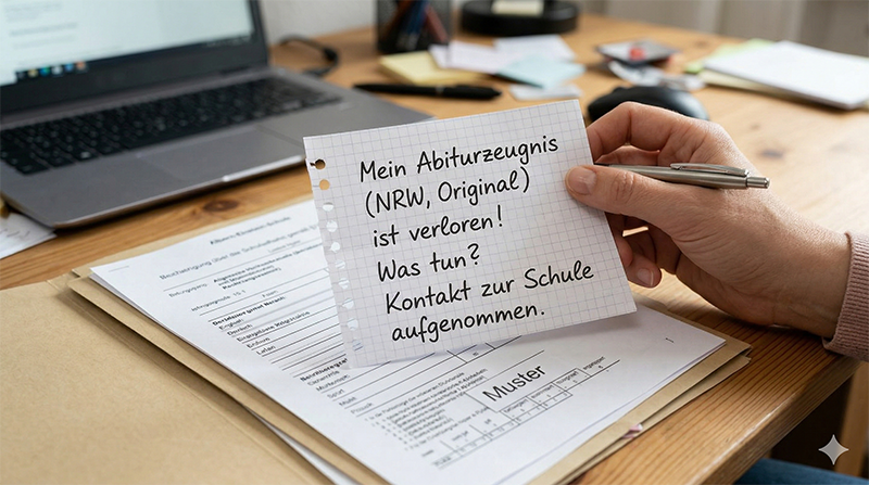 Verlust des Abiturzeugnisses NRW – Erste Schritte zur Ersatzbescheinigung