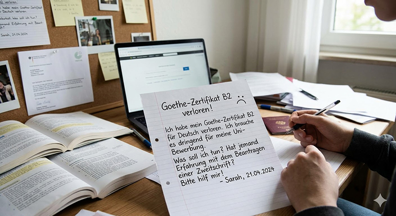 Verlust des Goethe-Zertifikats B2 Ein Hilferuf