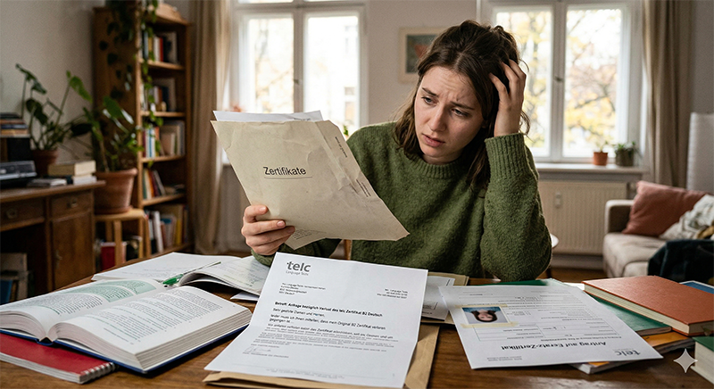 Verzweifelte Suche nach dem verlorenen telc Zertifikat B2