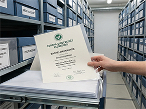 Archivierung einer Bachelorurkunde der Europa-Universität Flensburg-1