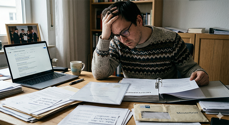 Der verlorene IHK-Meisterbrief Verzweifelte Suche in den Unterlagen
