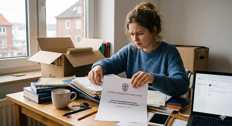 Die verzweifelte Suche nach der verlorenen Masterurkunde der Uni Kiel