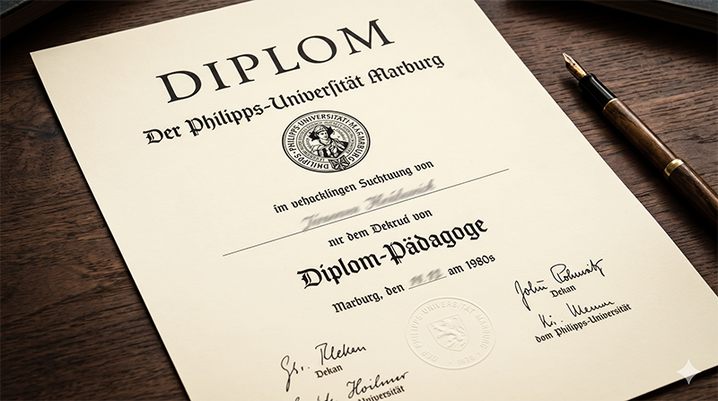Diplomurkunde der Philipps-Universität Marburg
