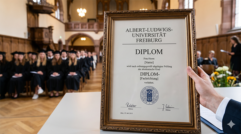 Diplomverleihung an der Albert-Ludwigs-Universität Freiburg