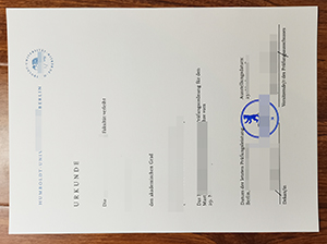 HU Berlin Urkunde Muster
