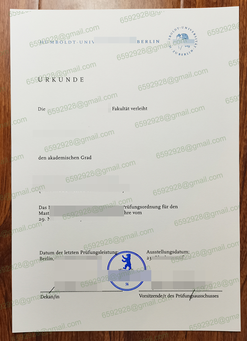 HU Berlin Urkunde