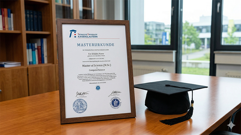 Masterurkunde der TU Kaiserslautern