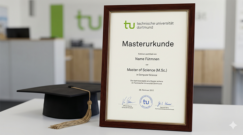 Masterurkunde der Technischen Universität Dortmund