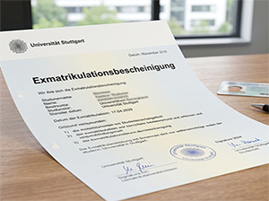 Offizielle Exmatrikulationsbescheinigung der Universität Stuttgart-1
