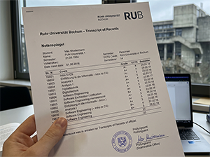 Transcript of Records Ruhr Universität Bochum-1