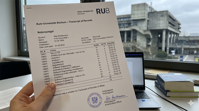 Transcript of Records Ruhr Universität Bochum