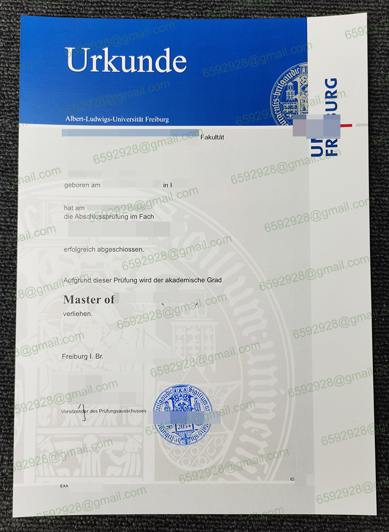 Universität Freiburg Masterurkunde