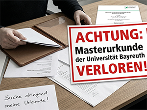 Verlustanzeige Masterurkunde der Universität Bayreuth-1