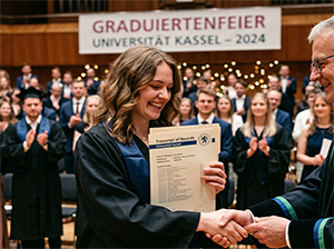 Zeugnisübergabe bei der Abschlussfeier der Universität Kassel-1