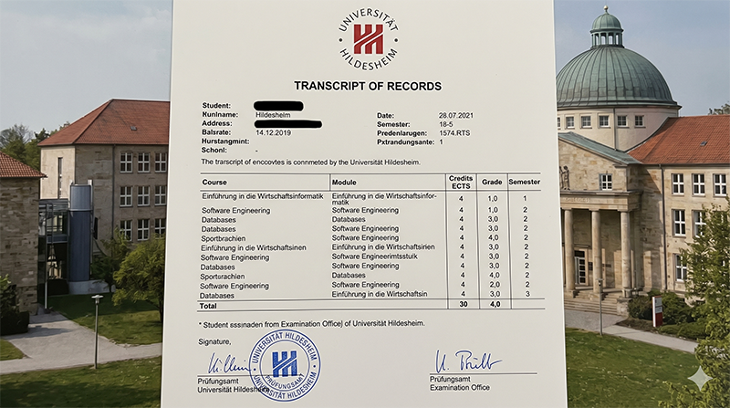 Transcript of Records der Universität Hildesheim-1
