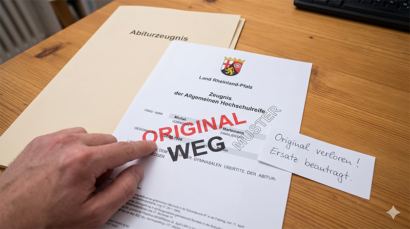 Verlust des Abiturzeugnisses – Ersatzverfahren in Rheinland-Pfalz