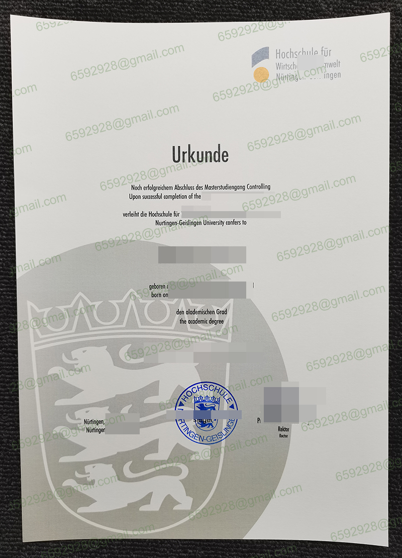 HfWU Urkunde
