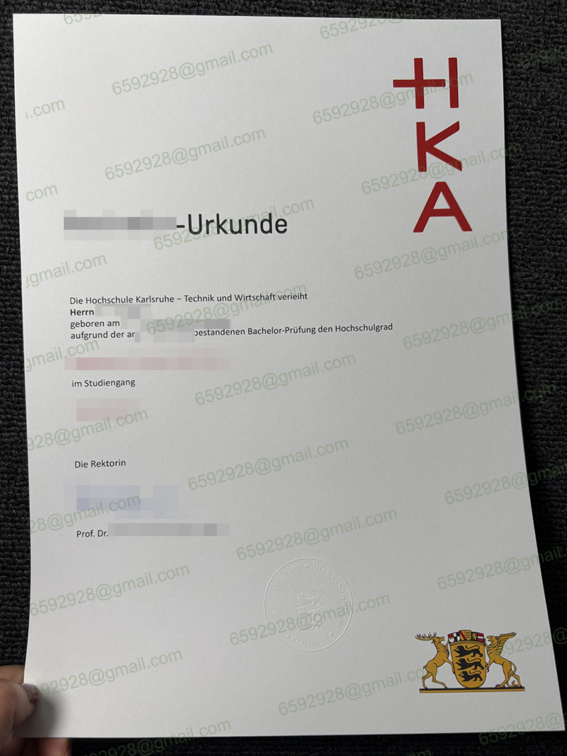 Hochschule Karlsruhe Urkunde